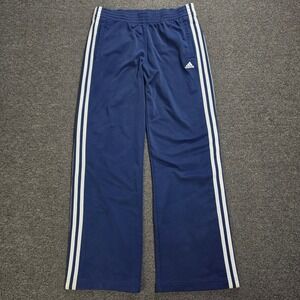 Vintage Adidas Break Away Track Pants Mens Small Blue Snap Button Tear Away